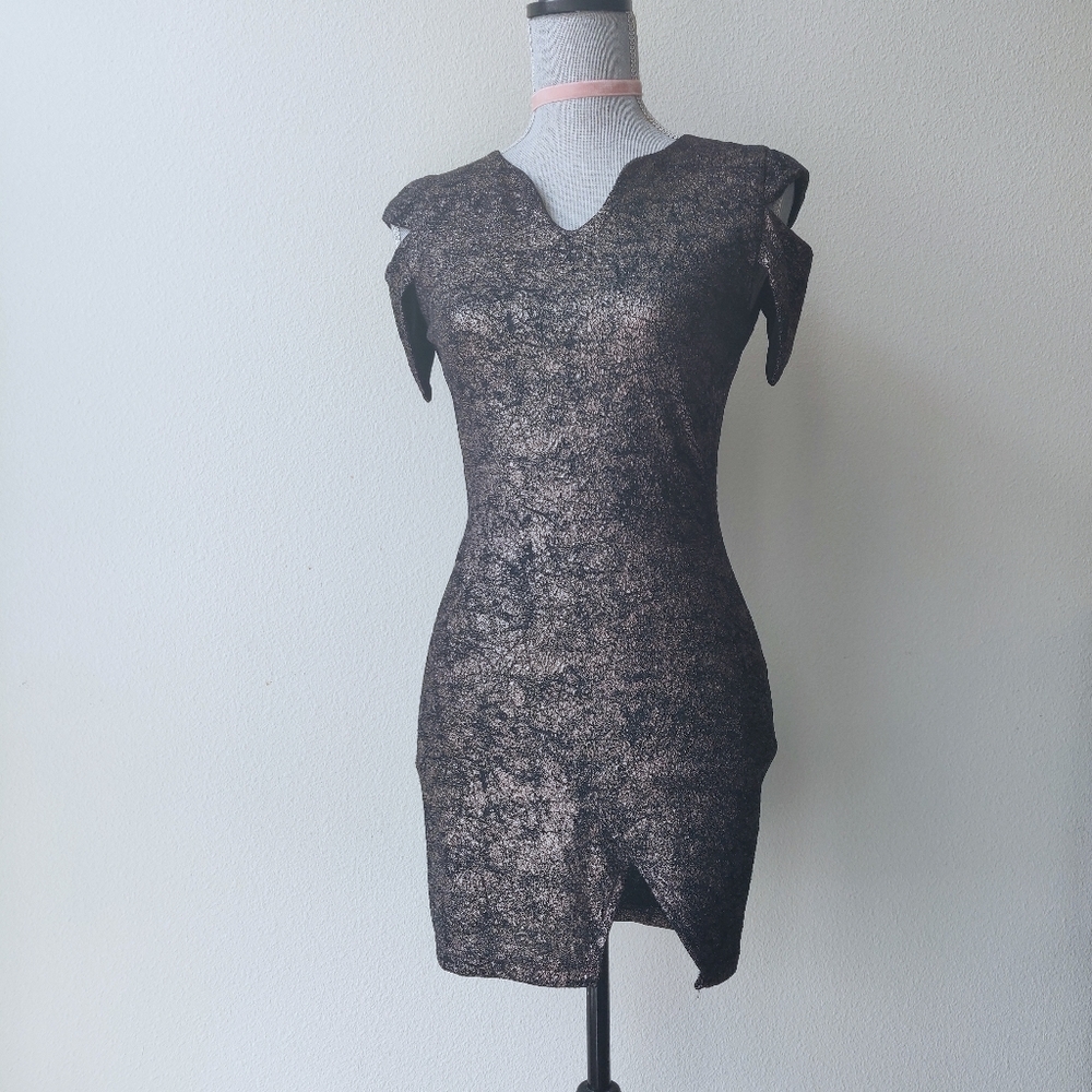 Need Supply Metallic Mini Dress